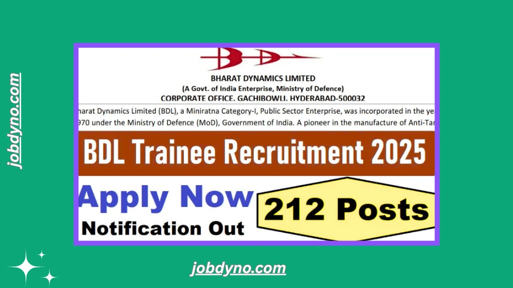 Bharat Dynamics Limited Trainee Recruitment 2025