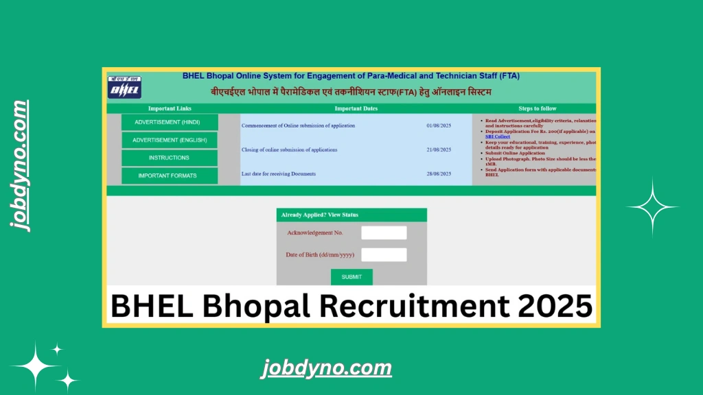BHEL Bhopal Recruitment 2025